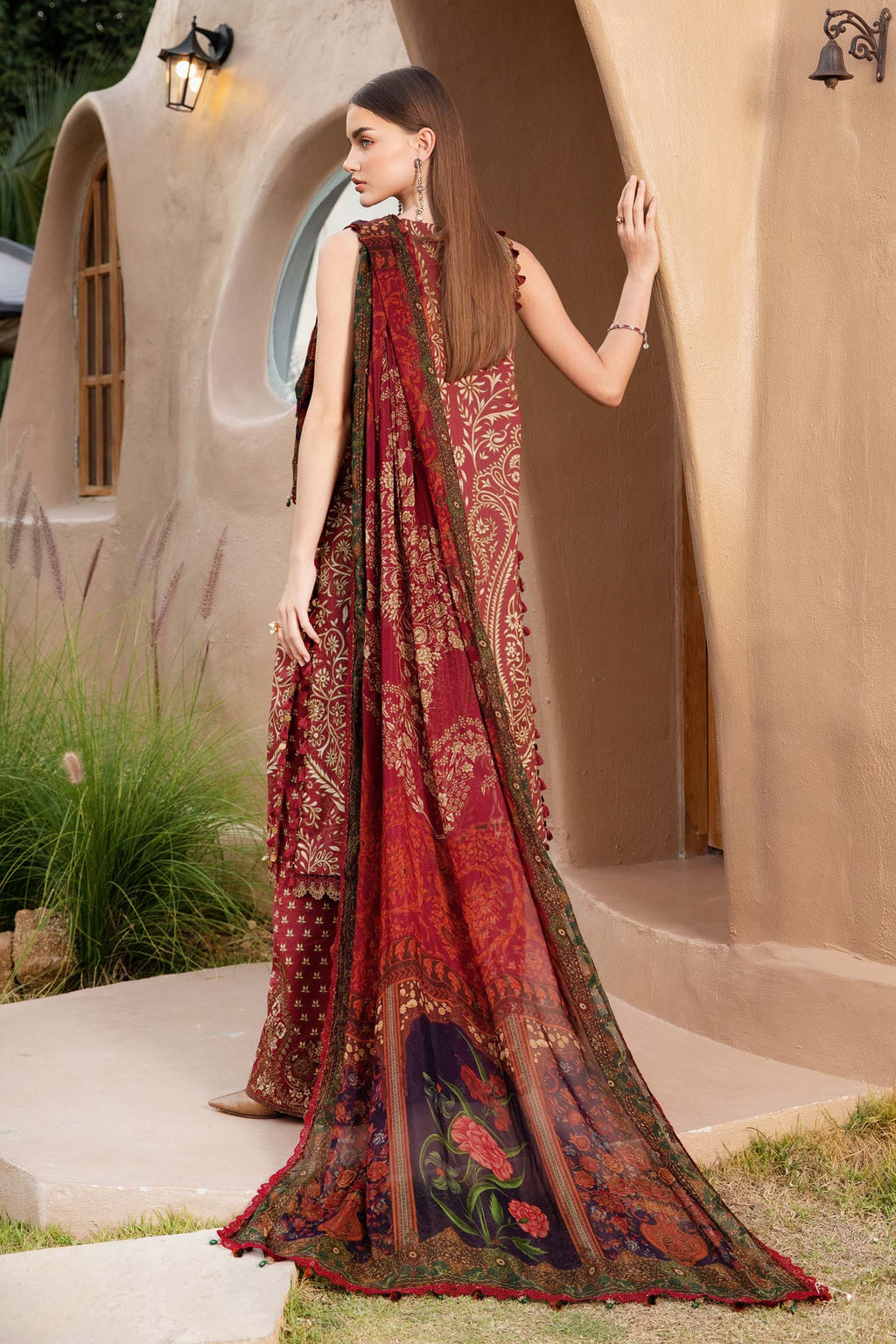 3PC Unstitched Digital printed Lawn-302