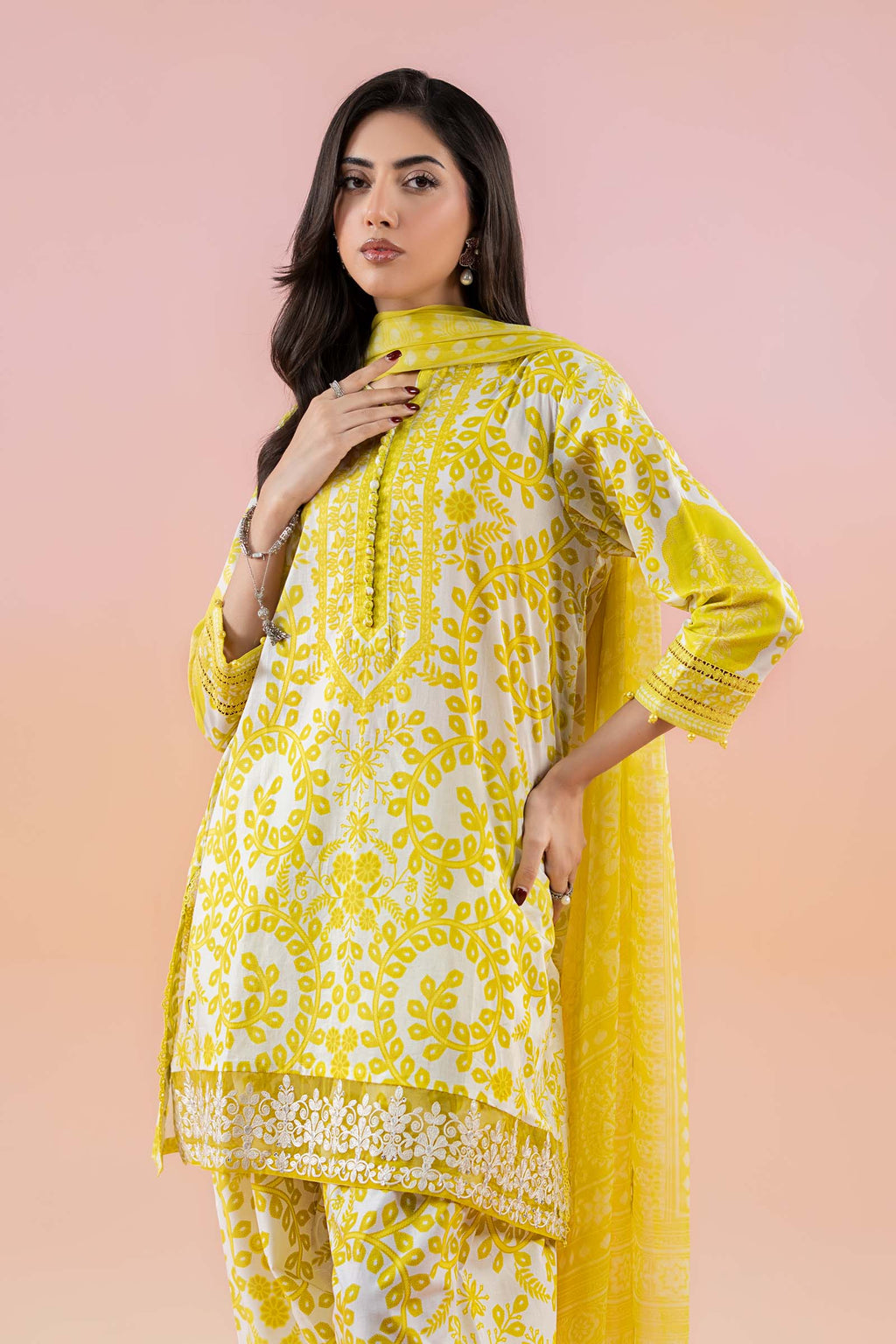 3PC Unstitched Digital printed Lawn-303