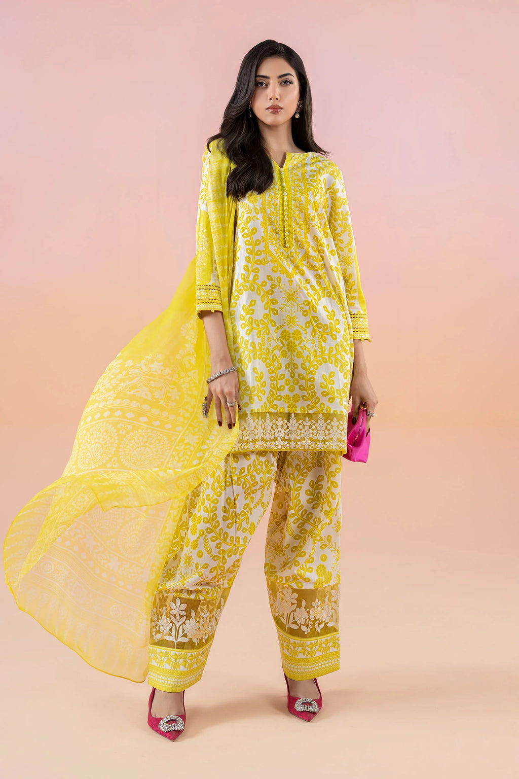 3PC Unstitched Digital printed Lawn-303
