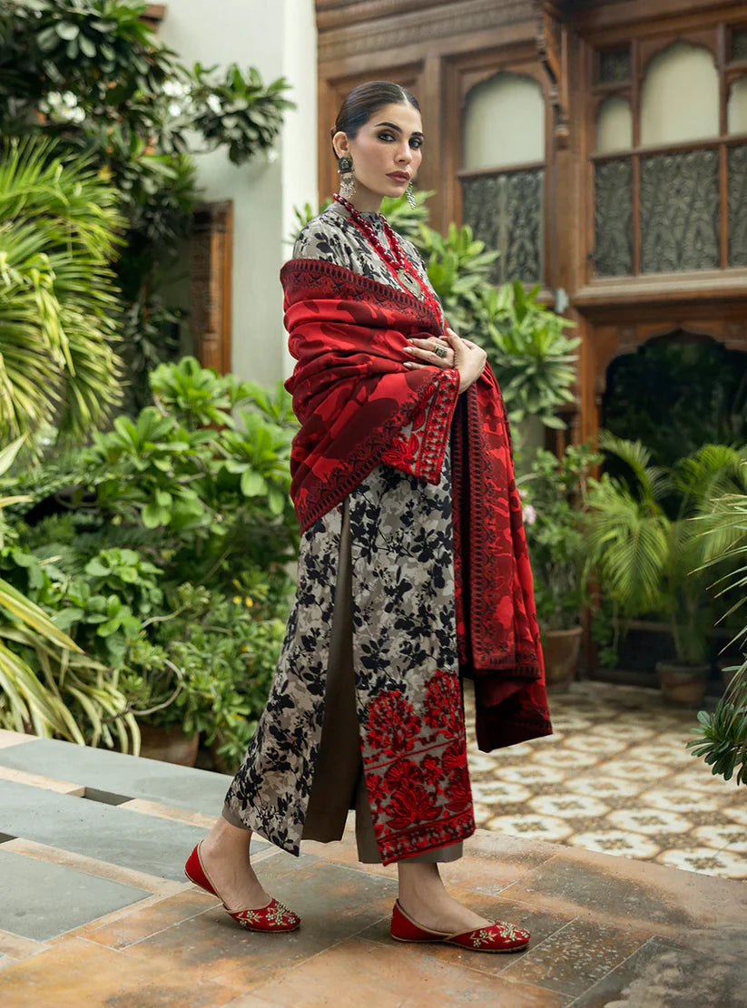 3PC Unstitched Digital printed Lawn-304