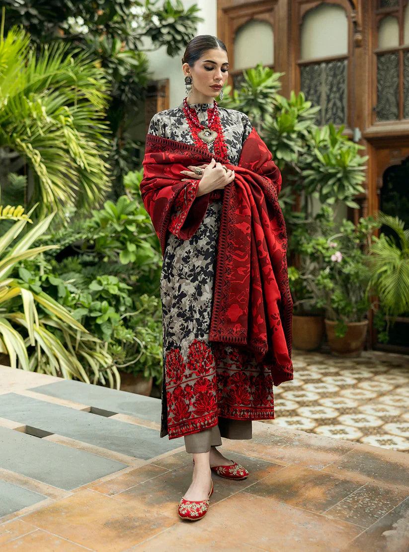 3PC Unstitched Digital printed Lawn-304