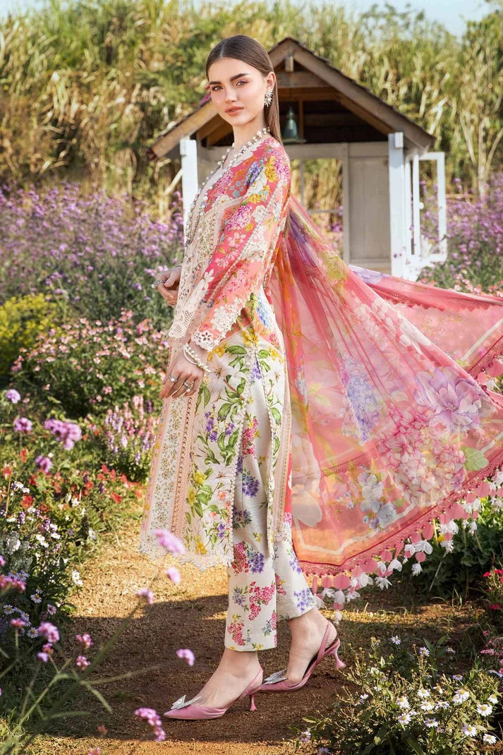3PC Unstitched Digital printed Lawn-306