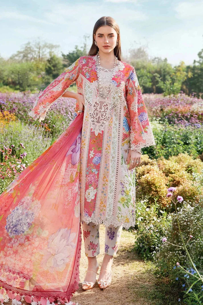 3PC Unstitched Digital printed Lawn-306