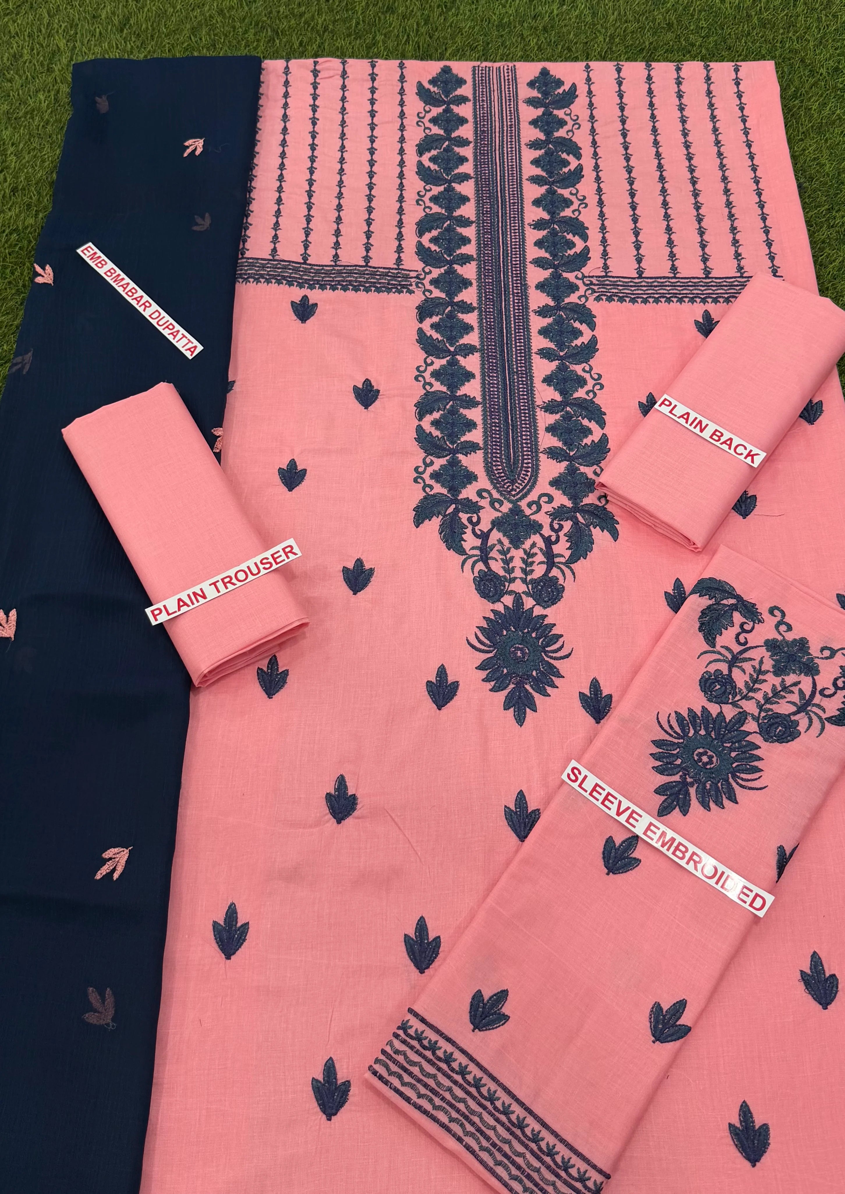 Asim Jofa 3PC Embroidered lawn with Bamber EMB Dupatta-6028