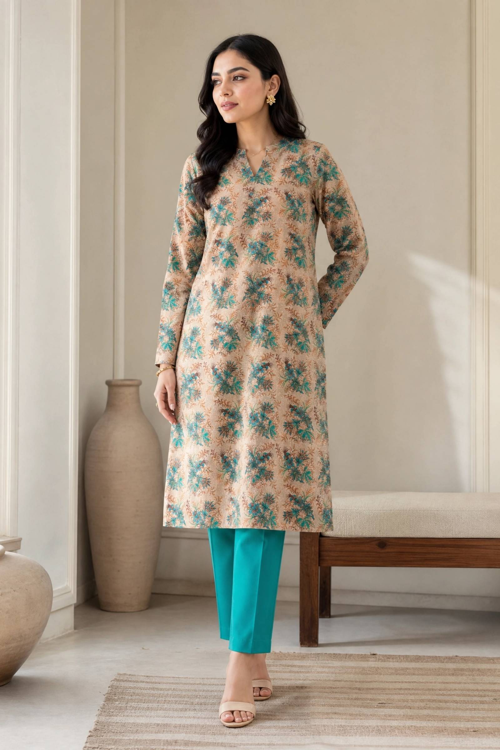 2PC pure lawn digital print - 216