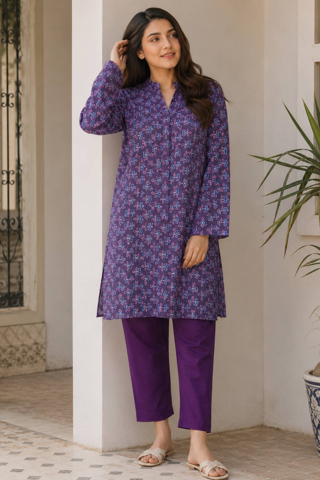 2PC pure lawn digital print - 210