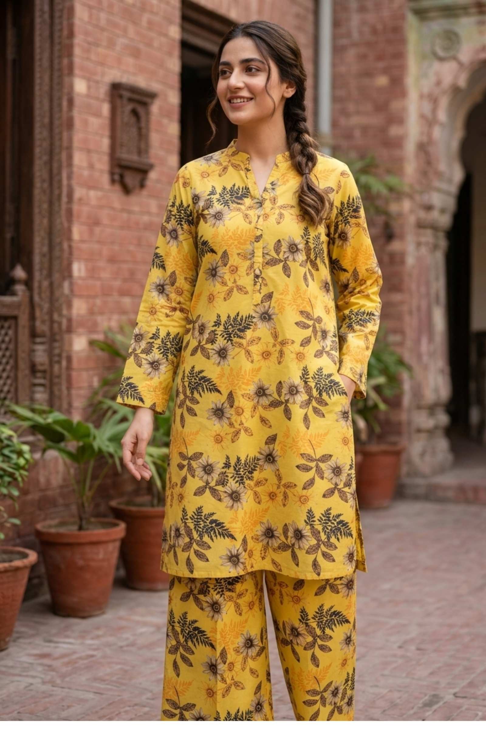 2PC Pure Digital print Lawn - 107