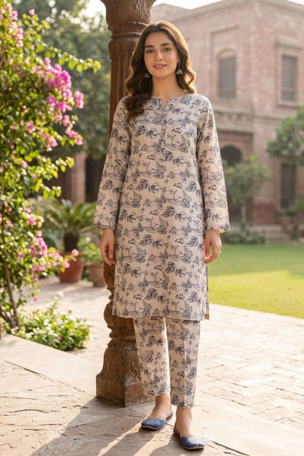 2PC Pure Digital print Lawn - 136