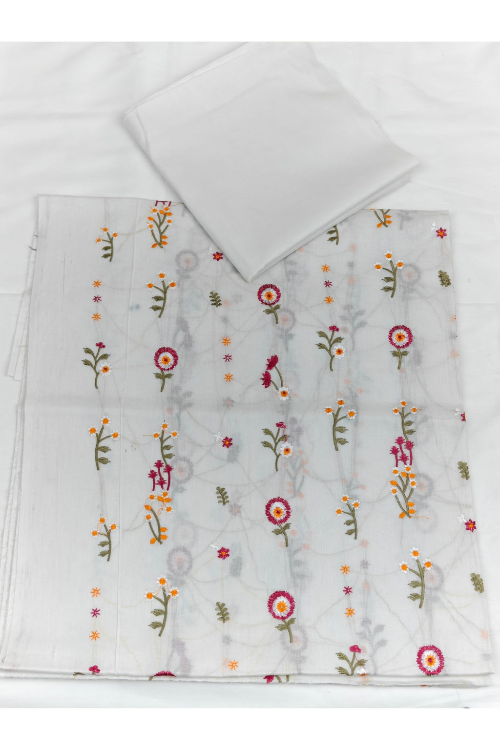 2PC Unstitched Embroidered Lawn - 414
