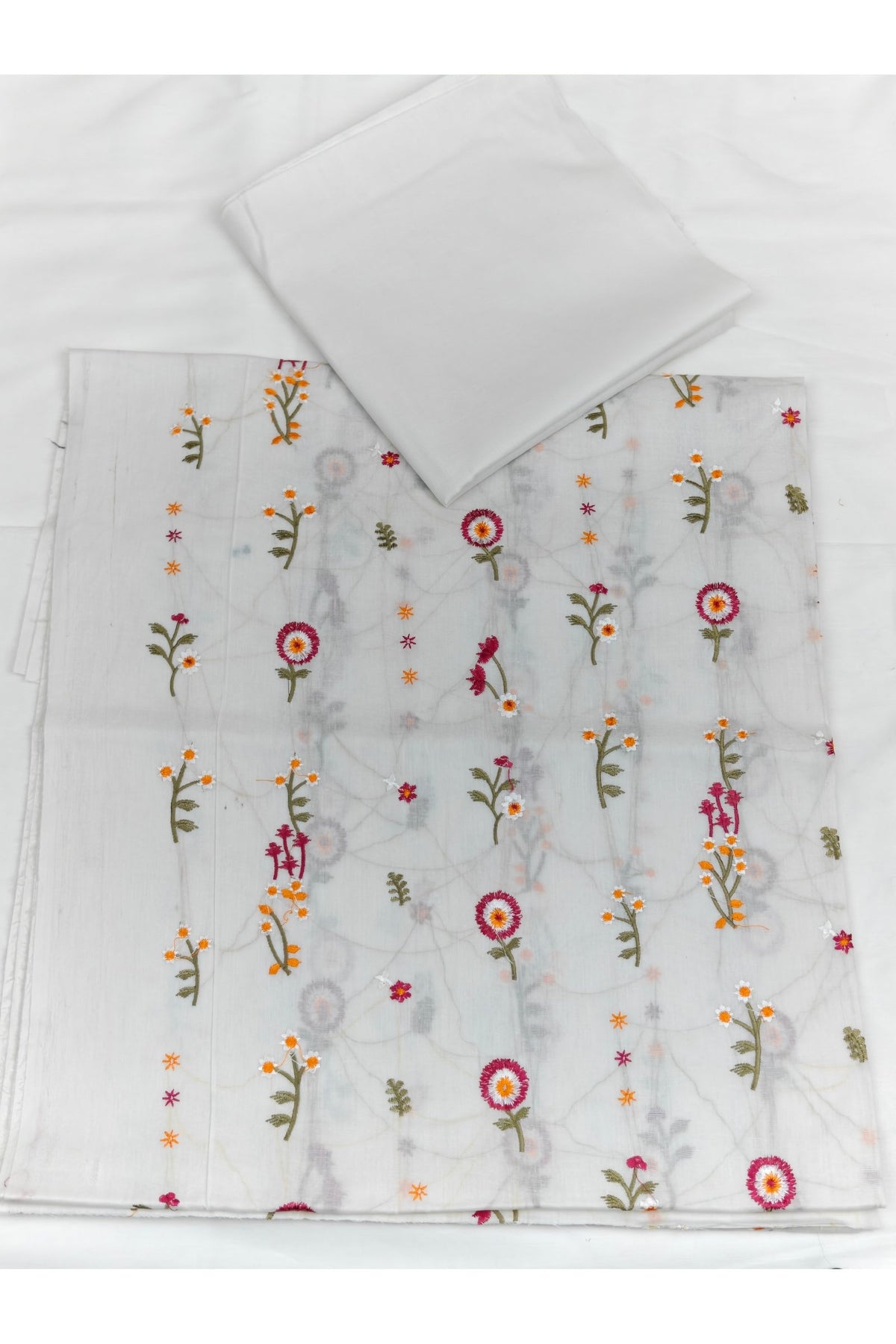 2PC Unstitched Embroidered Lawn - 414