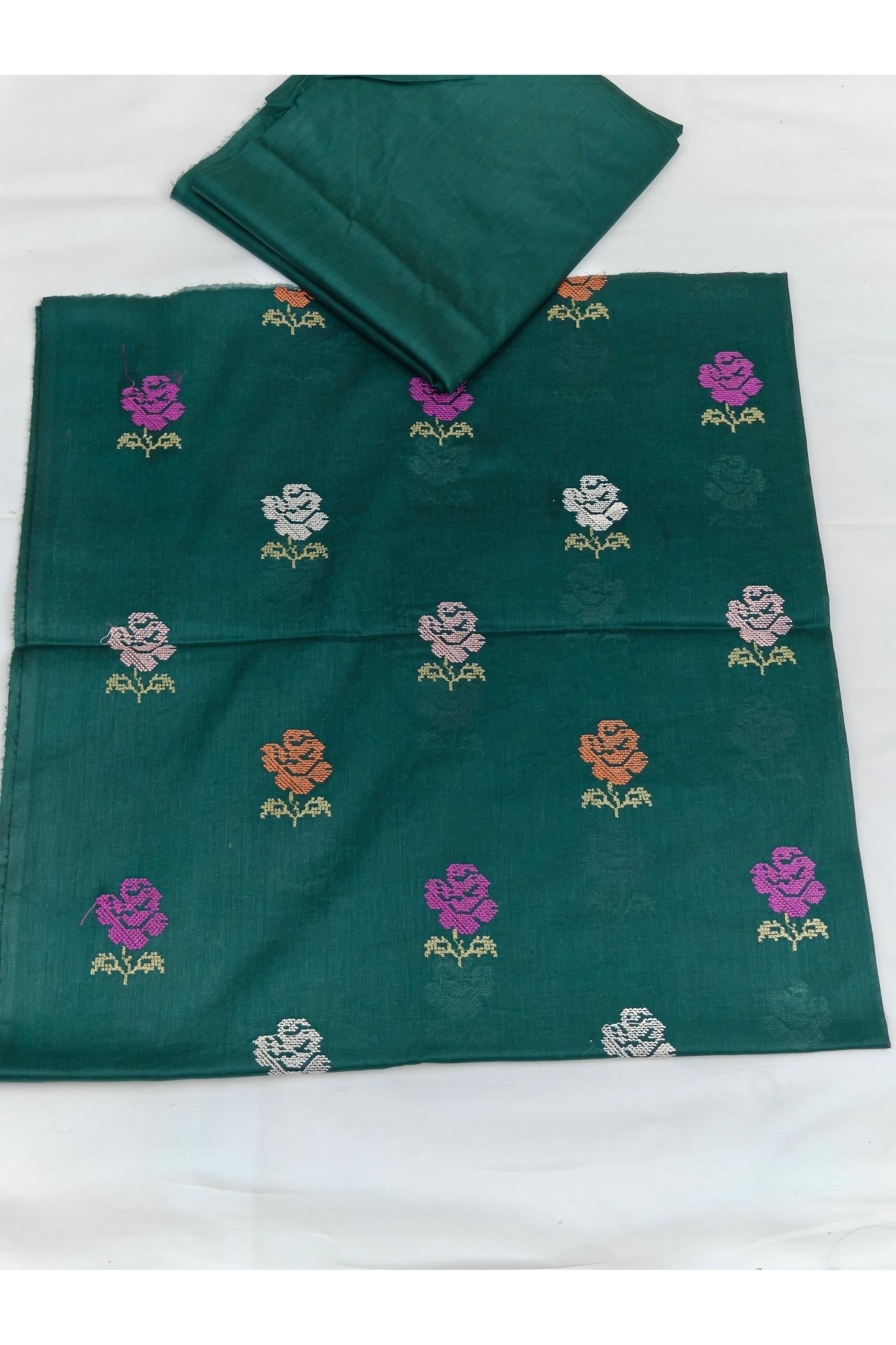 2PC Unstitched Embroidered Lawn - 407