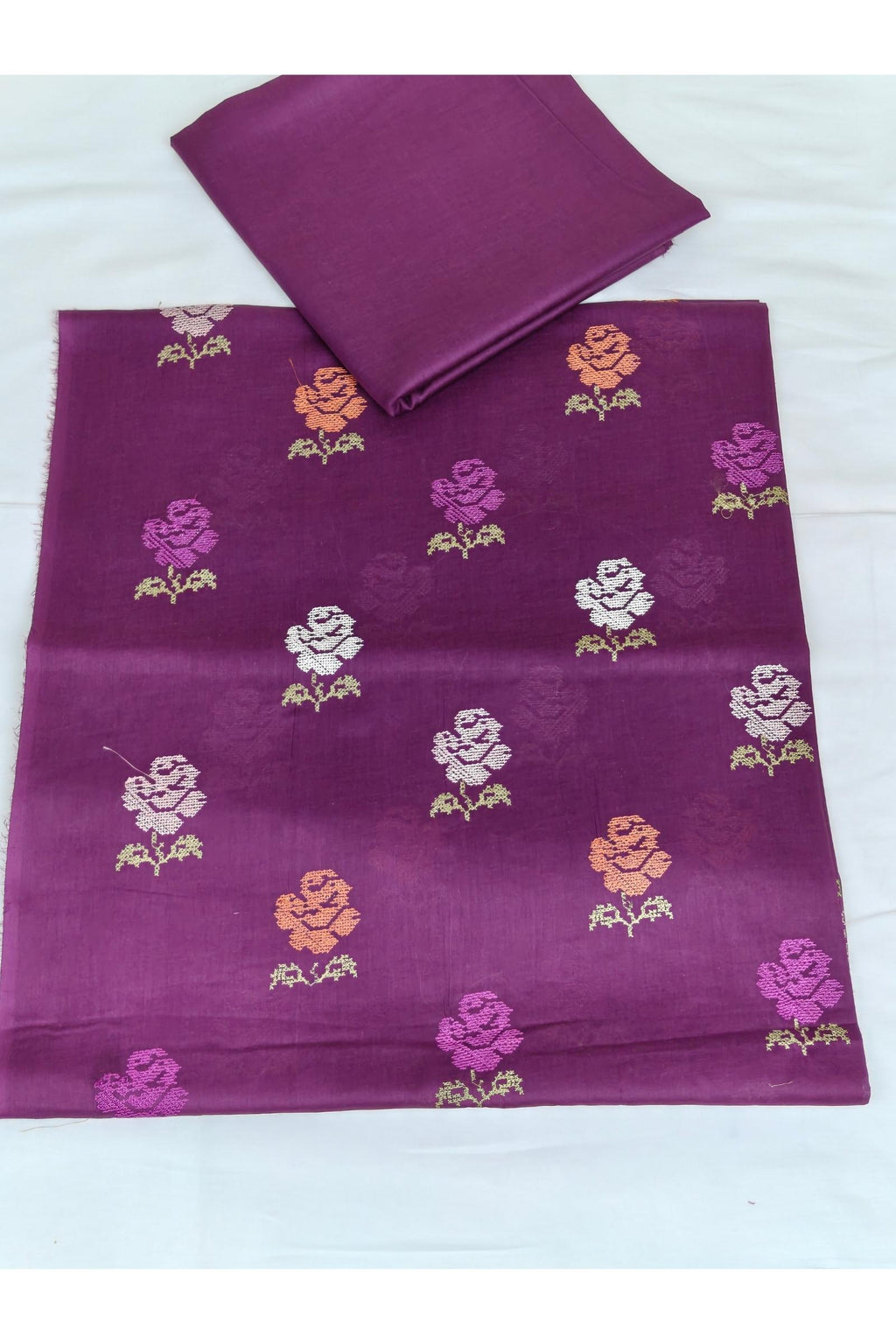 2PC Unstitched Embroidered Lawn - 402