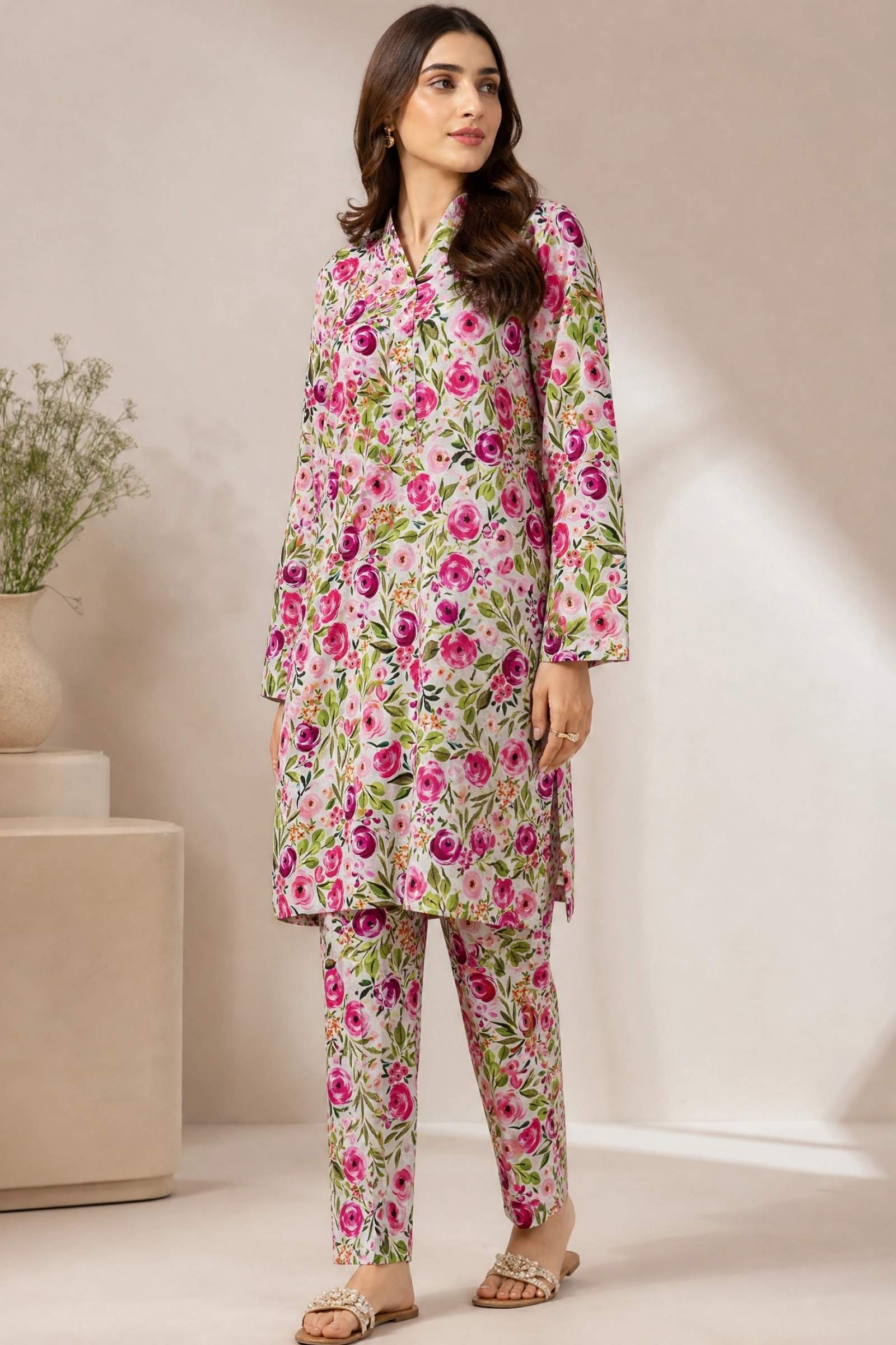 2PC Pure Digital print Lawn - 155