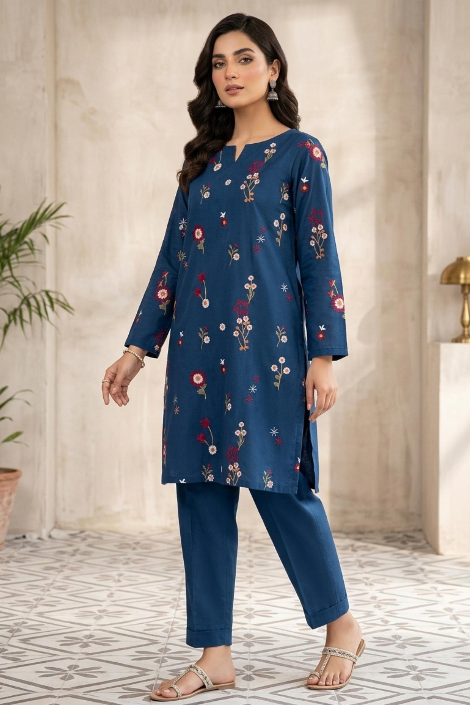 2PC Unstitched Embroidered Lawn - 430