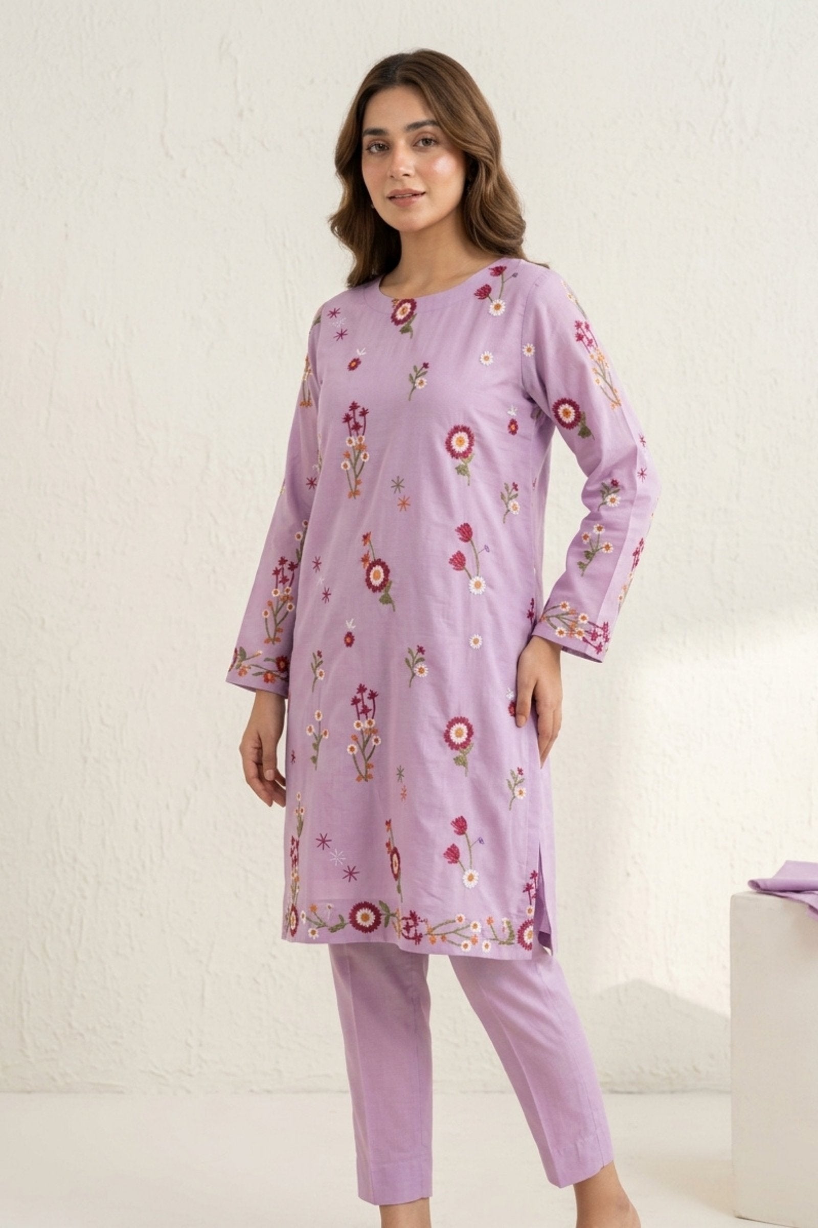 2PC Unstitched Embroidered Lawn - 429