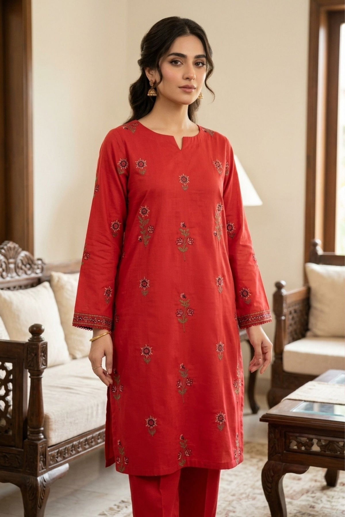 2PC Unstitched Embroidered Lawn - 431