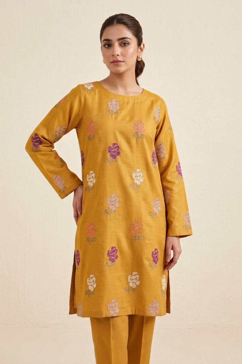 2PC Unstitched Embroidered Lawn - 433