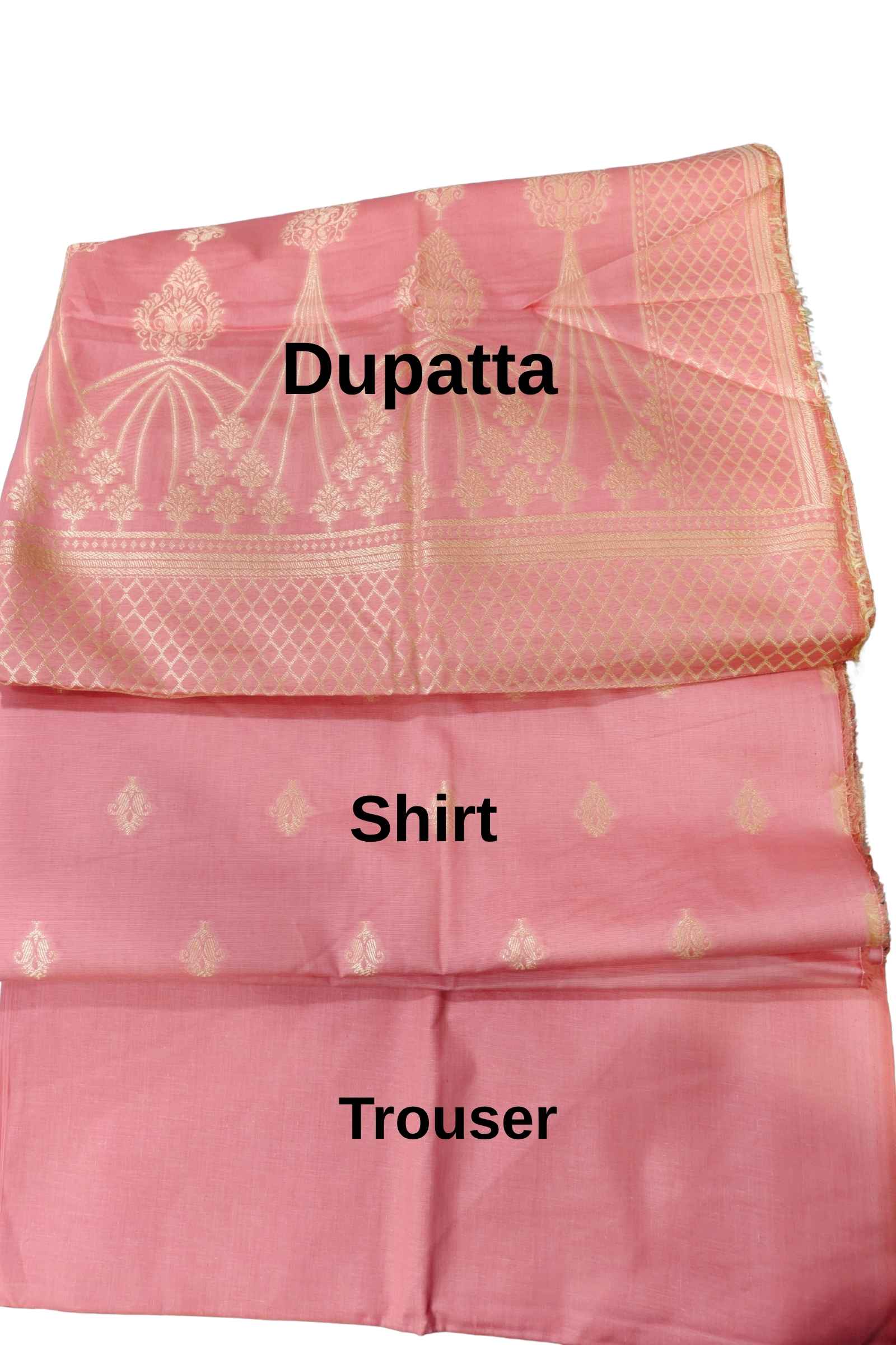 Pastel Pink-Jacquard 3-Piece